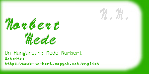 norbert mede business card